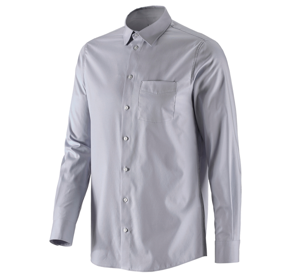 Emner: e.s. Business skjorte cotton stretch, regular fit + tågegrå