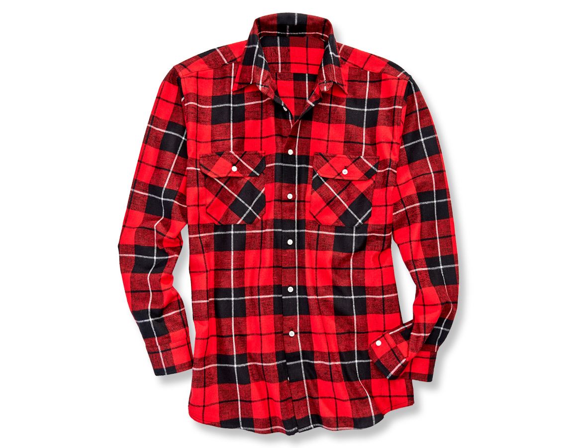 T-Shirts, Pullover & Skjorter: Bomuldsskjorte Hannover, normal længde + sort/rød/titan