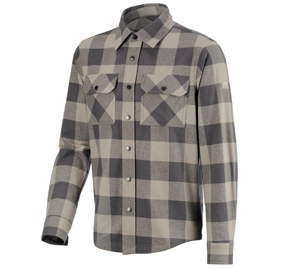 T-Shirts, Pullover & Skjorter: Karo skjorte e.s.iconic + delfingrå/karbongrå