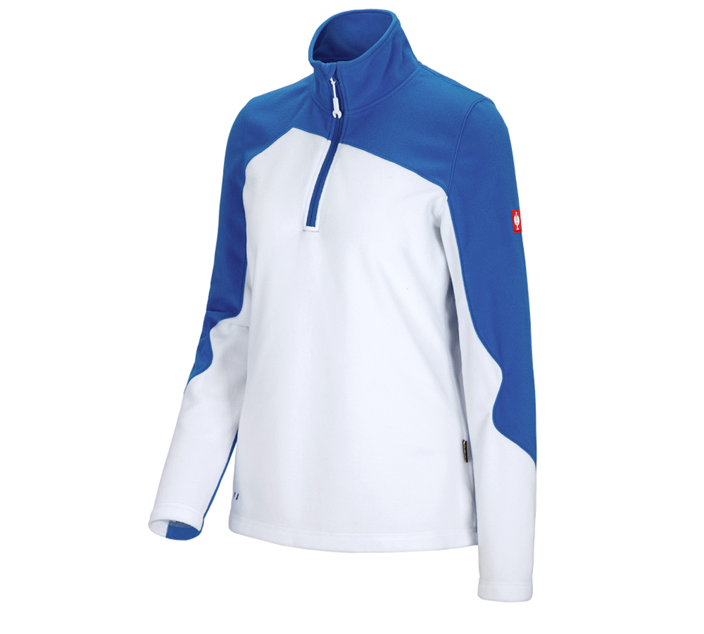Cold: Fleece troyer e.s.motion 2020, ladies' + white/gentianblue
