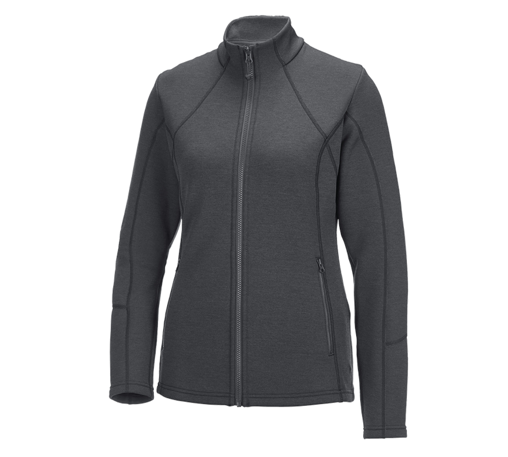 Shirts, Pullover & more: e.s. Functional sweat jacket melange, ladies' + anthracite melange