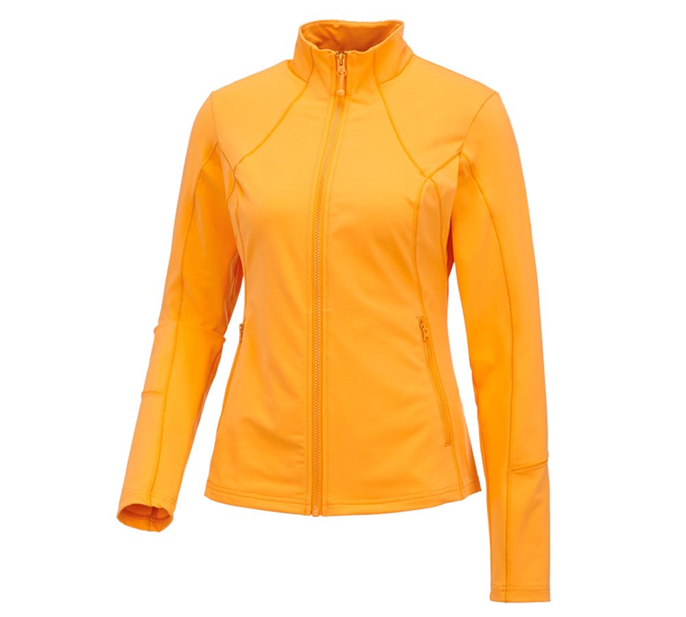T-Shirts, Pullover & Skjorter: e.s. funktions-sweatjakke solid, damer + lys orange