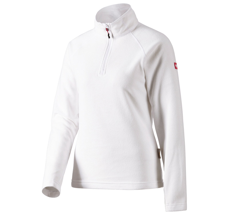 T-Shirts, Pullover & Skjorter: Dame-microfleece trøje, høj krave dryplexx® micro + hvid