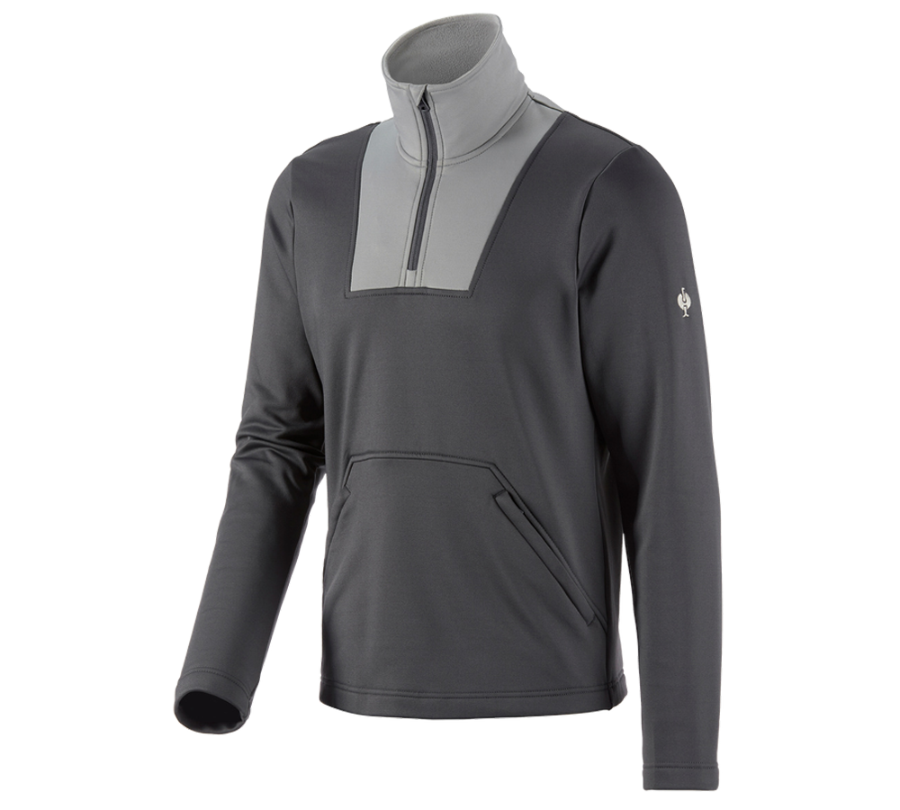 T-Shirts, Pullover & Skjorter: Pullover høj krave thermo stretch e.s.concrete + antracit/perlegrå