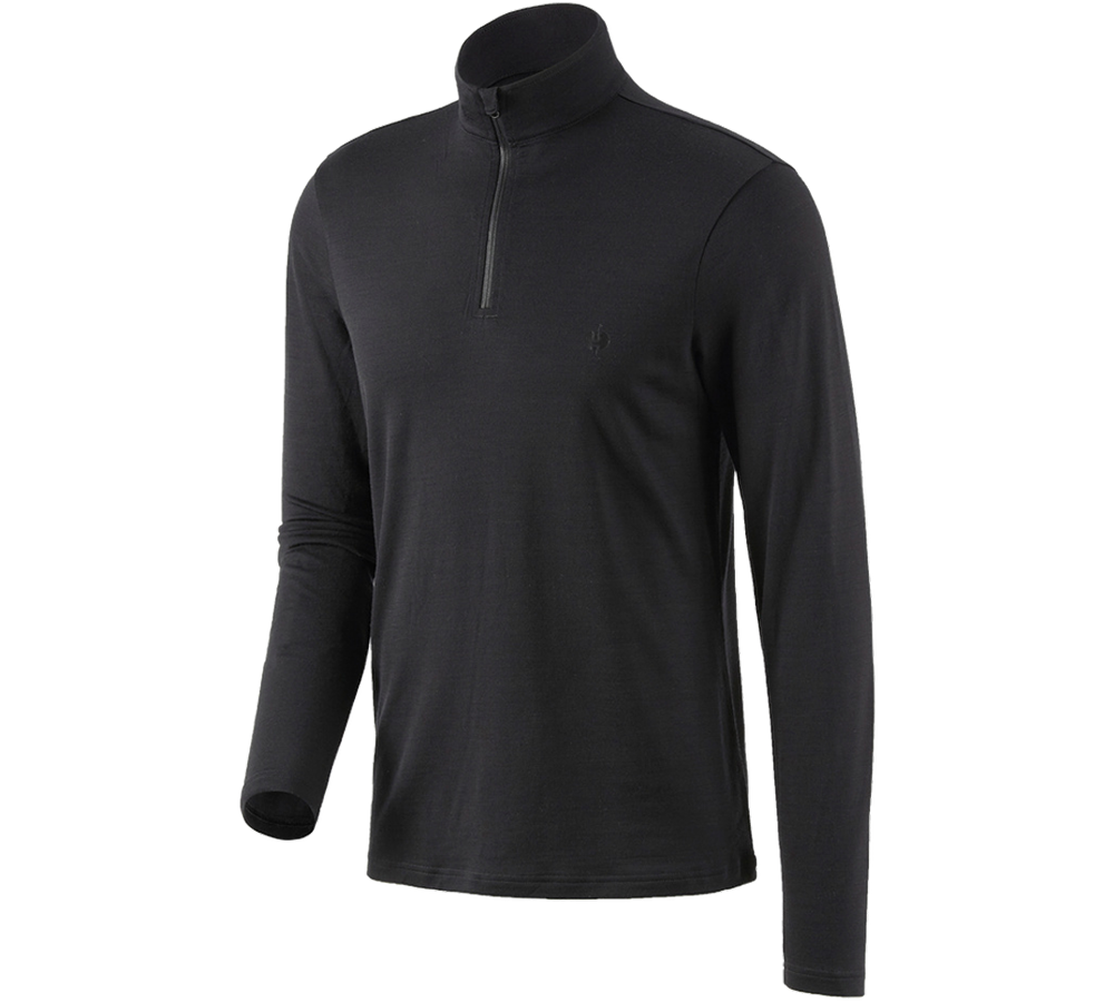 T-Shirts, Pullover & Skjorter: Trøje Merino e.s.trail + sort