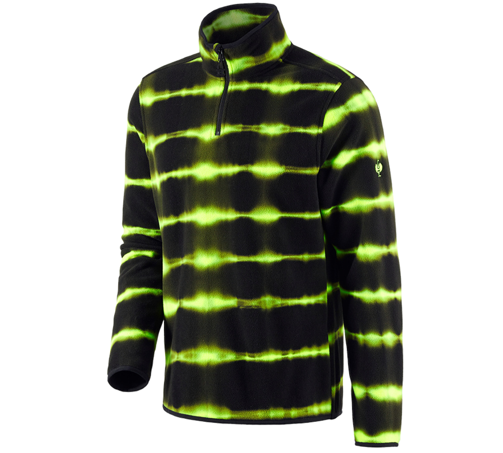 T-Shirts, Pullover & Skjorter: Fleecetrøje tie-dye e.s.motion ten + sort/advarselsgul