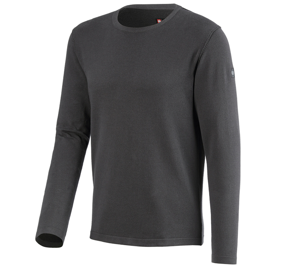 Knitted pullover e.s.iconic carbongrey | Engelbert Strauss