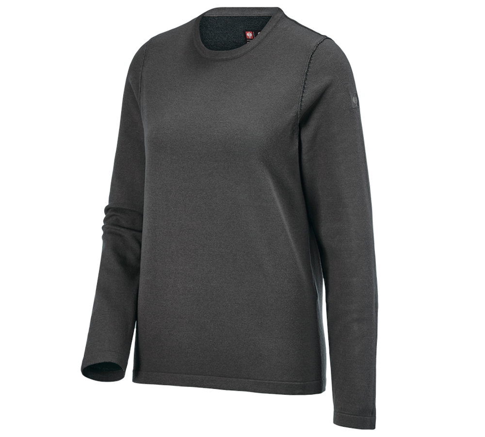 Topics: Knitted pullover e.s.iconic, ladies' + carbongrey