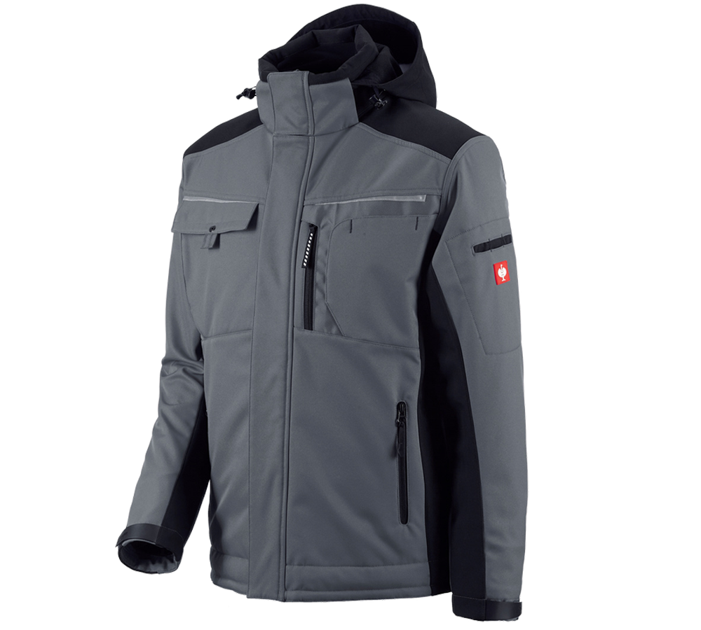 Work Jackets: Softshell jacket e.s.motion + grey/black