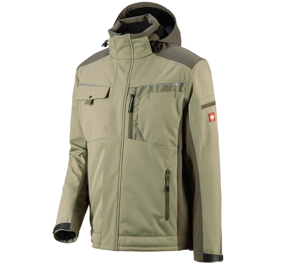 Plumbers / Installers: Softshell jacket e.s.motion + reed/moss