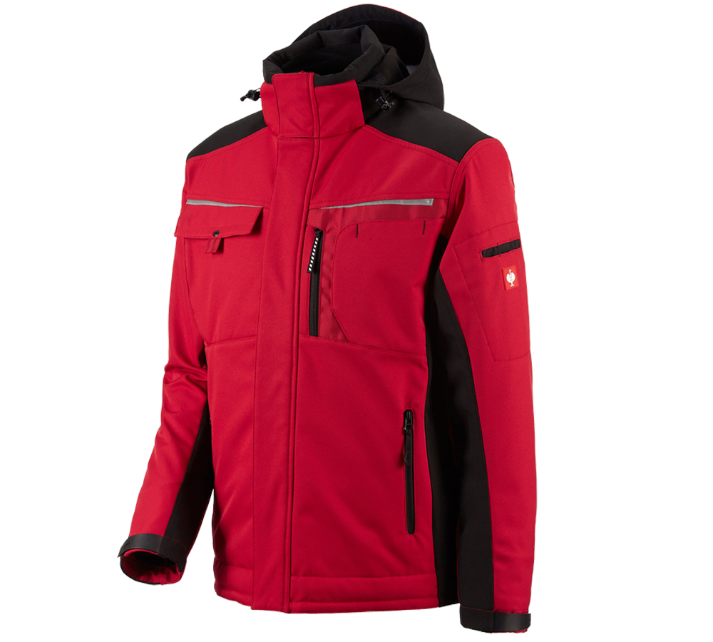 Cold: Softshell jacket e.s.motion + red/black