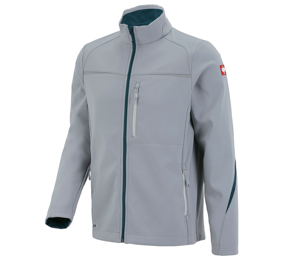 Work Jackets: Softshell jacket e.s.motion 2020 + platinum/seablue