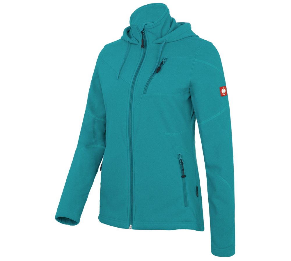 Work Jackets: Hooded fleece jacket e.s.motion 2020, ladies' + ocean