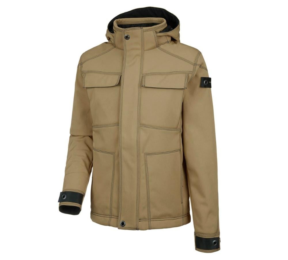 Work Jackets: Winter softshell jacket e.s.roughtough + walnut