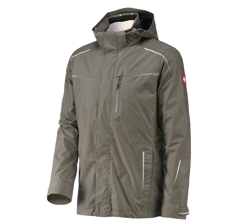 Cold: 3 in 1 functional jacket e.s.motion 2020, men's + stone/plaster