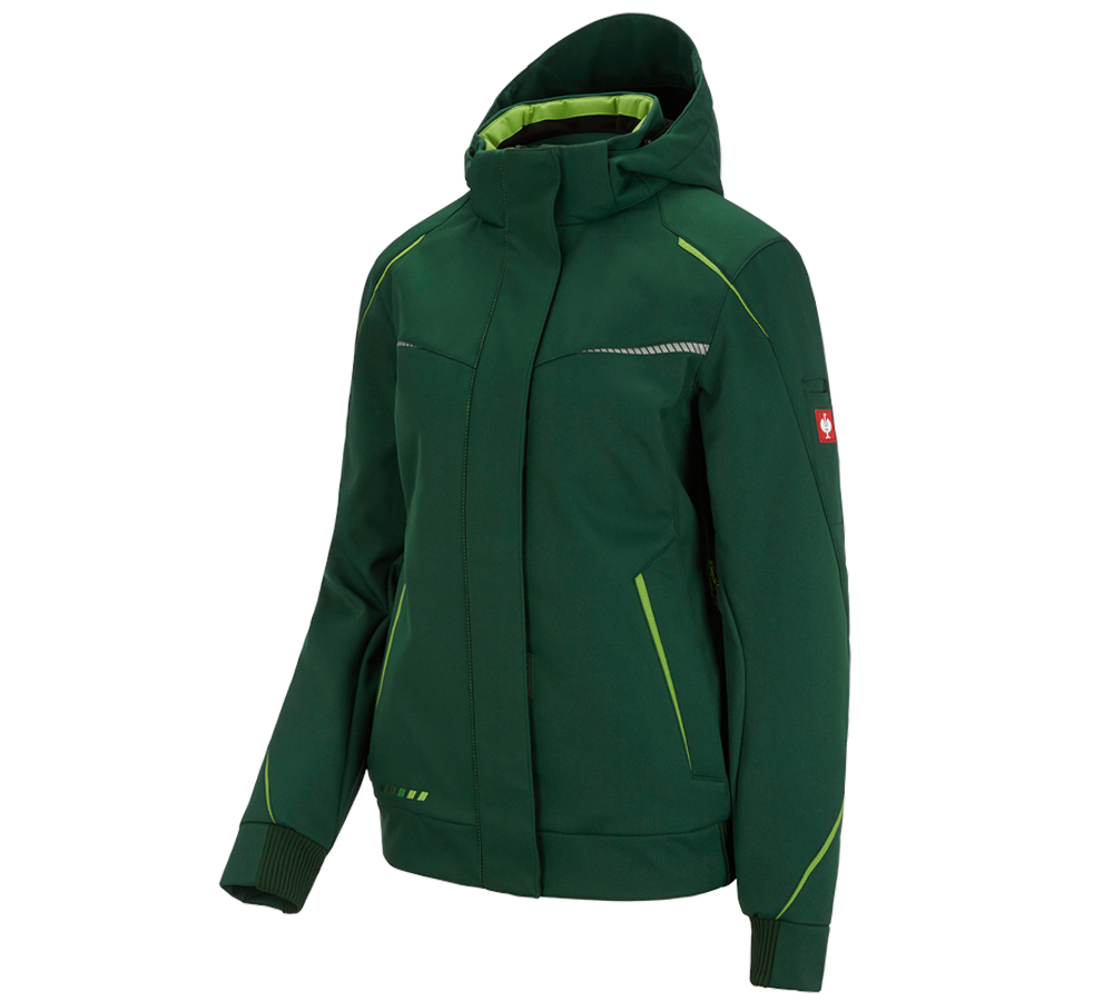 Cold: Winter softshell jacket e.s.motion 2020, ladies' + green/seagreen