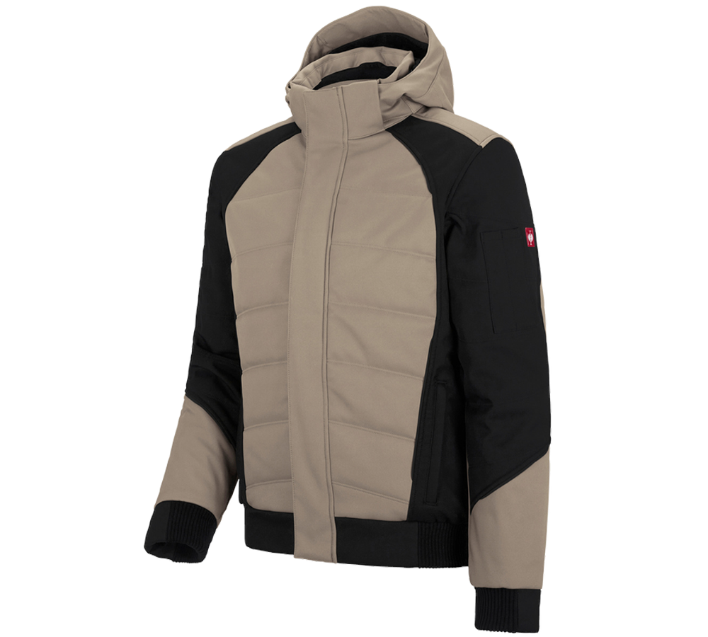 Cold: Winter softshell jacket e.s.vision + clay/black