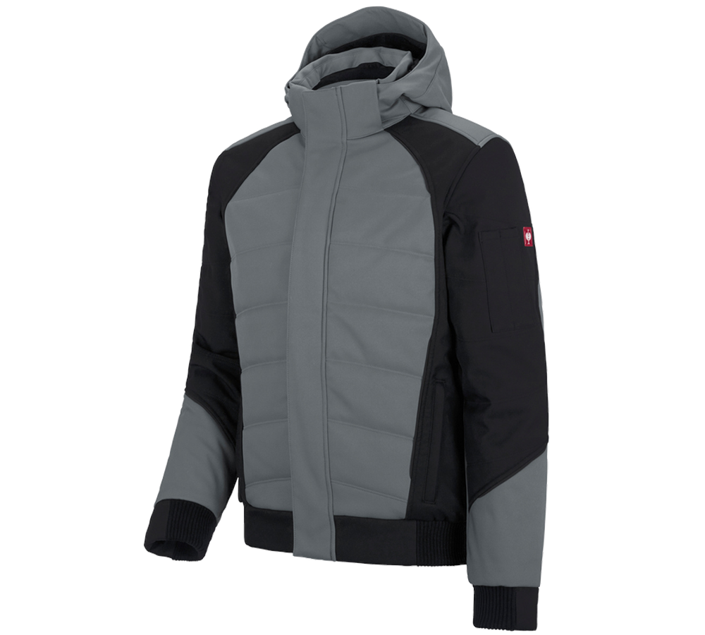 Plumbers / Installers: Winter softshell jacket e.s.vision + cement/black