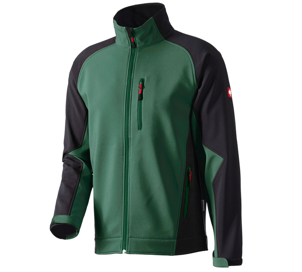 Work Jackets: Softshell Jacket dryplexx® softlight + green/black