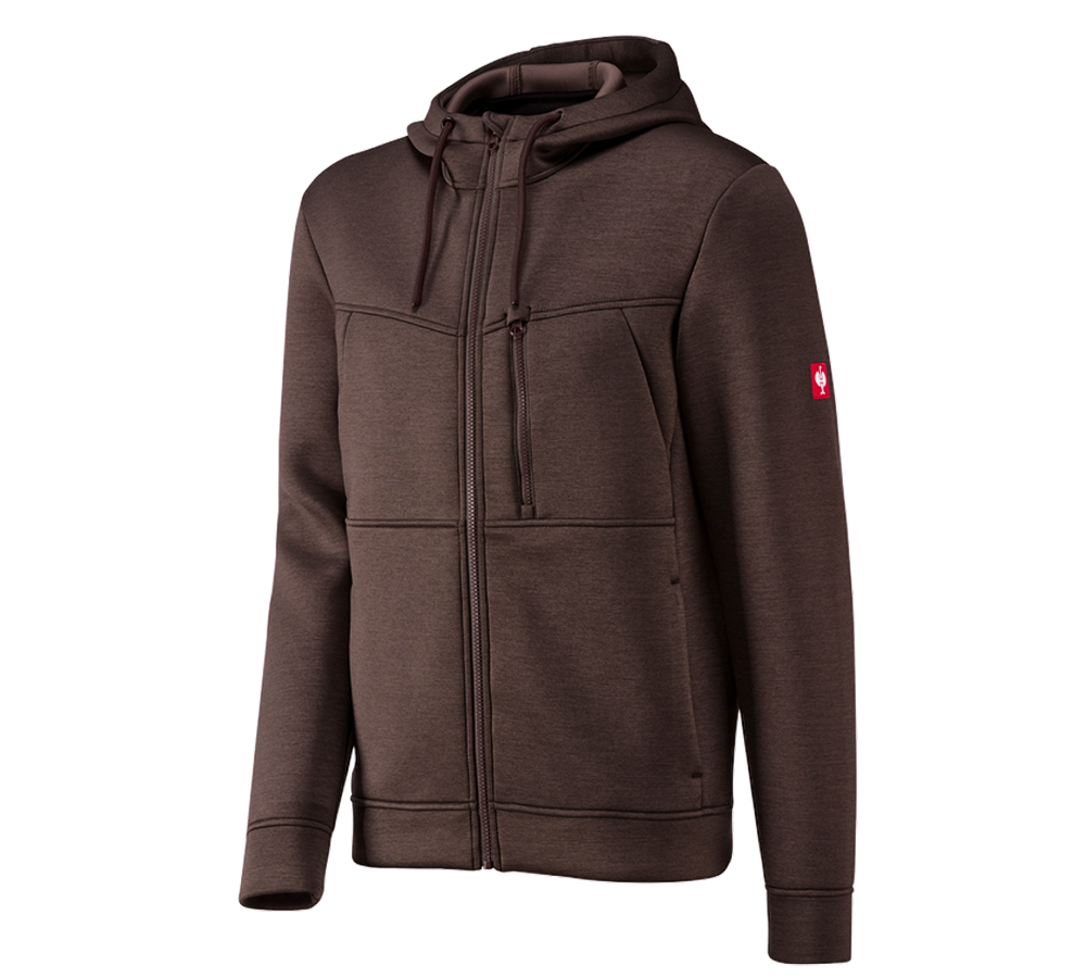 Joiners / Carpenters: Hooded jacket climafoam e.s.dynashield + chestnut melange