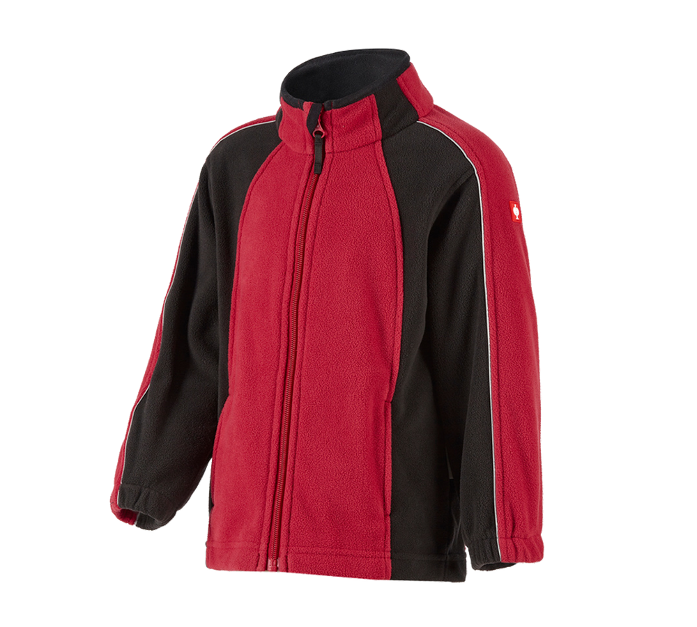 Jakker: Børnemicrofleece jakke dryplexx® micro + rød/sort