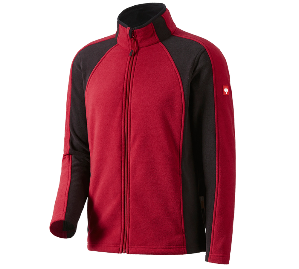 Joiners / Carpenters: Microfleece jacket dryplexx® micro + red/black
