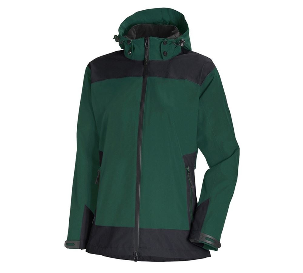 Work Jackets: e.s. 3 in 1 ladies' Functional jacket + green/black