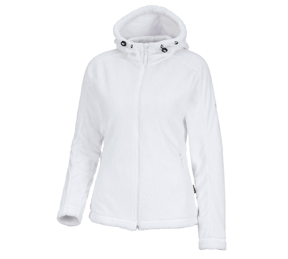 Work Jackets: e.s. Zip jacket Highloft, ladies' + white
