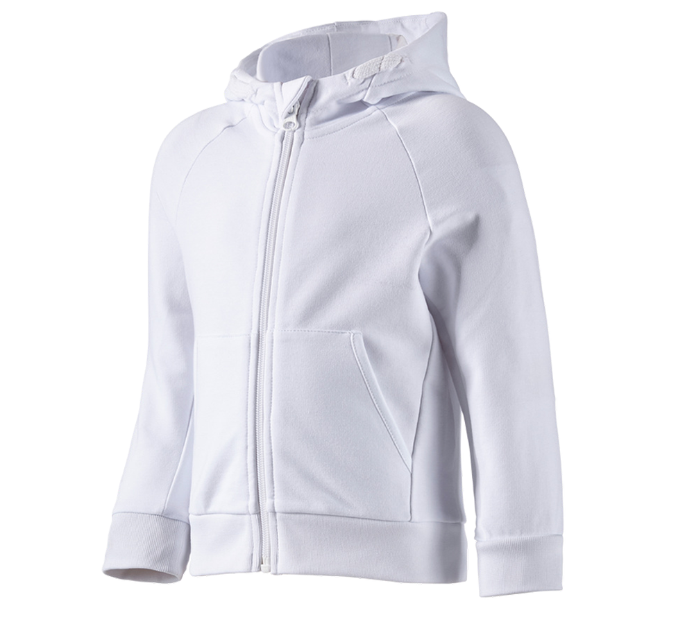 Topics: e.s. Hoody sweatjacket cotton stretch, children’s + white