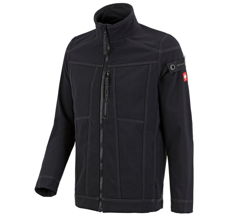 Work Jackets: Softshell jacket e.s.roughtough + black