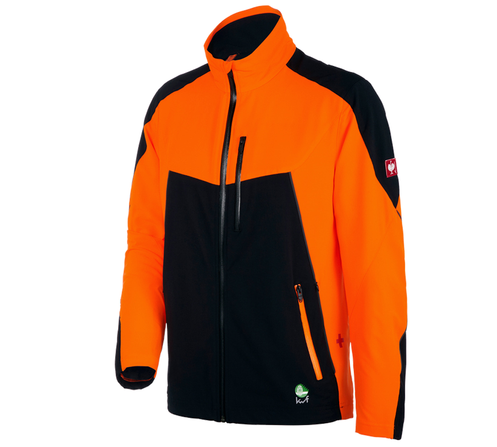 Forestry / Cut Protection Clothing: Forestry jacket e.s.vision summer + high-vis orange/black
