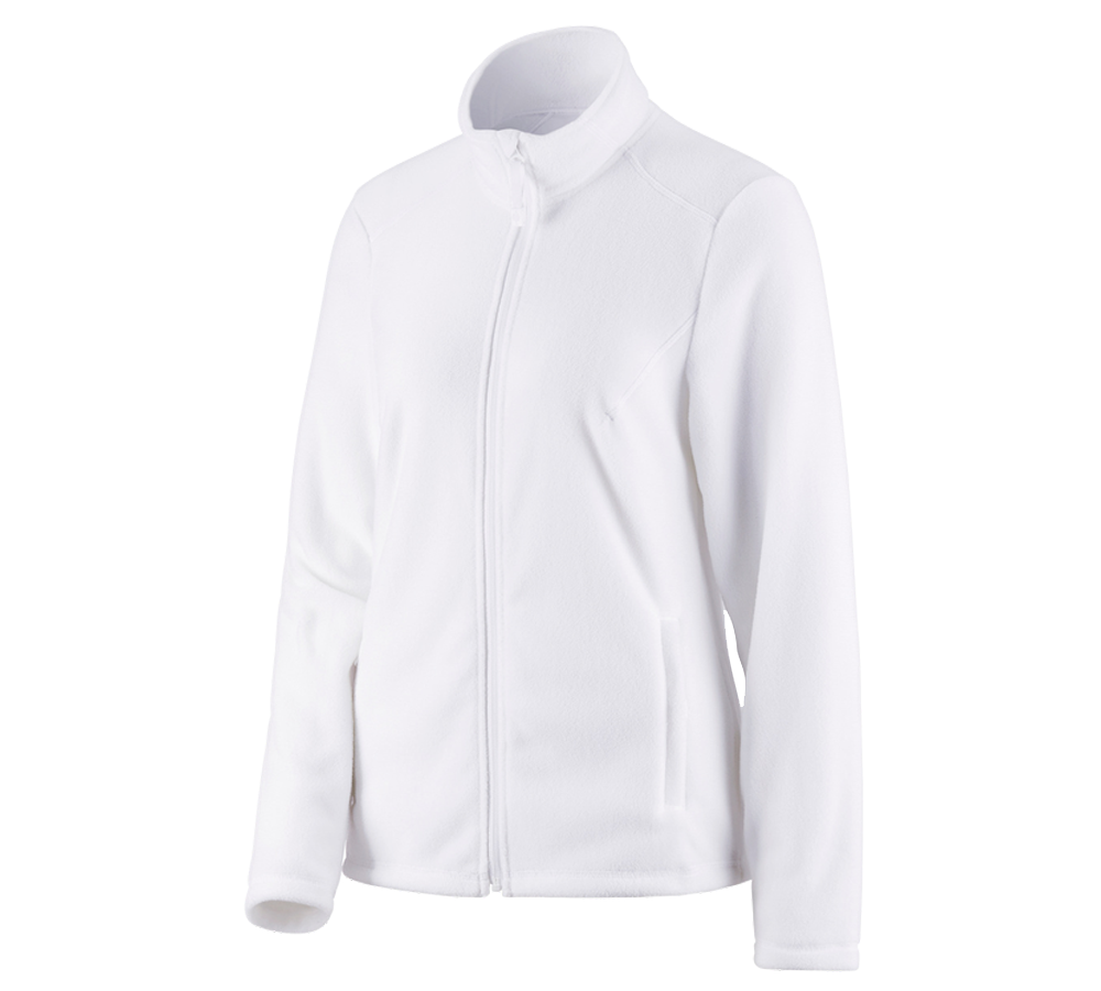 Work Jackets: e.s. Fleece jacket CI, ladies' + white