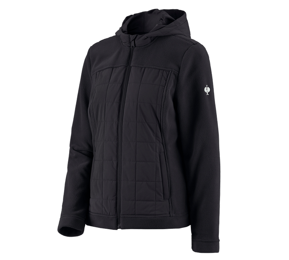 Topics: Hybrid fleece hoody jacket e.s.concrete, ladies' + black