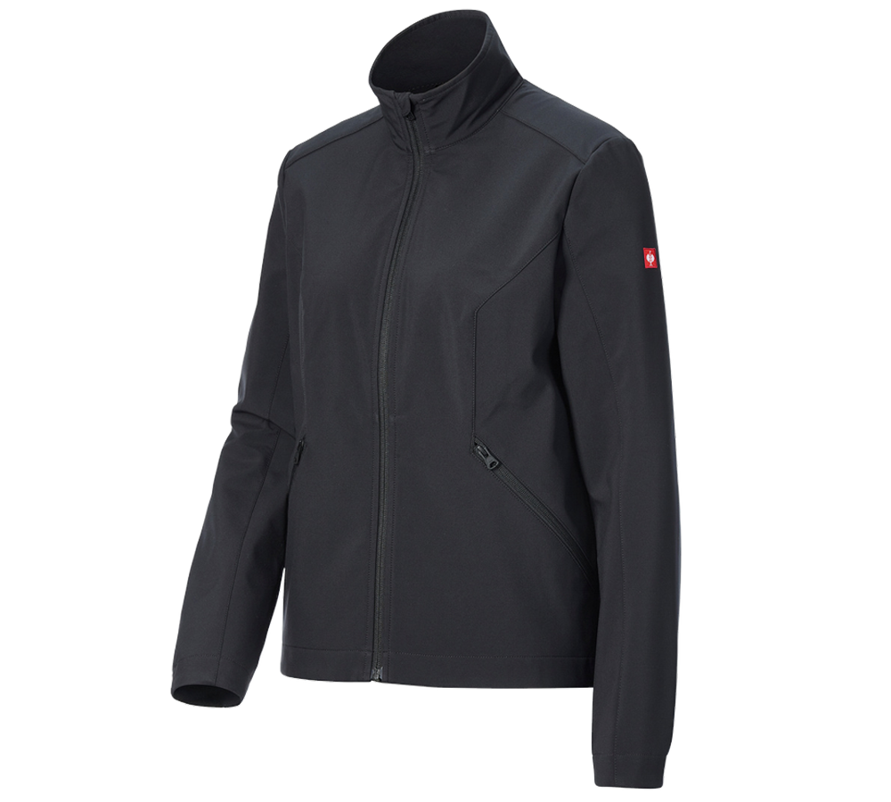 Work Jackets: Softshell jacket e.s.trail pure, ladies' + black