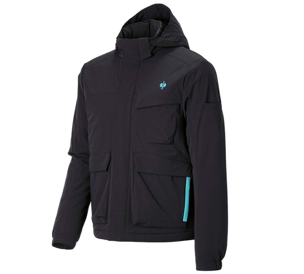 Clothing: Winter jacket e.s.trail + black/lapisturquoise