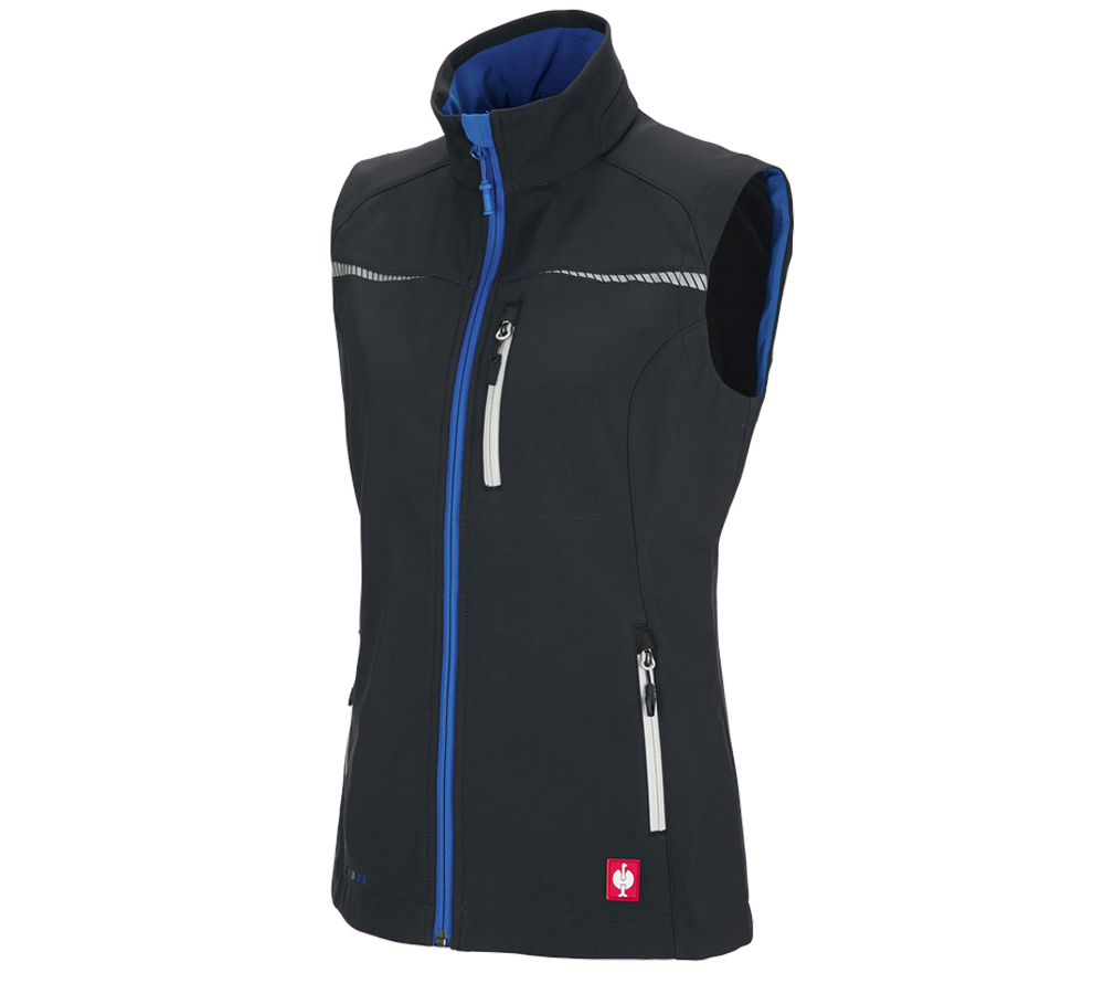 Joiners / Carpenters: Softshell bodywarmer e.s.motion 2020, ladies' + graphite/gentianblue