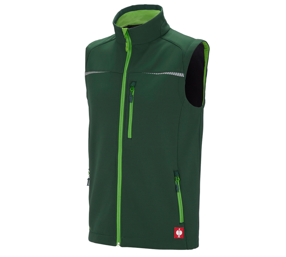Joiners / Carpenters: Softshell bodywarmer e.s.motion 2020 + green/seagreen