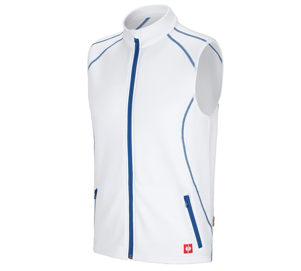 Joiners / Carpenters: Function bodywarmer thermo stretch e.s.motion 2020 + white/gentianblue