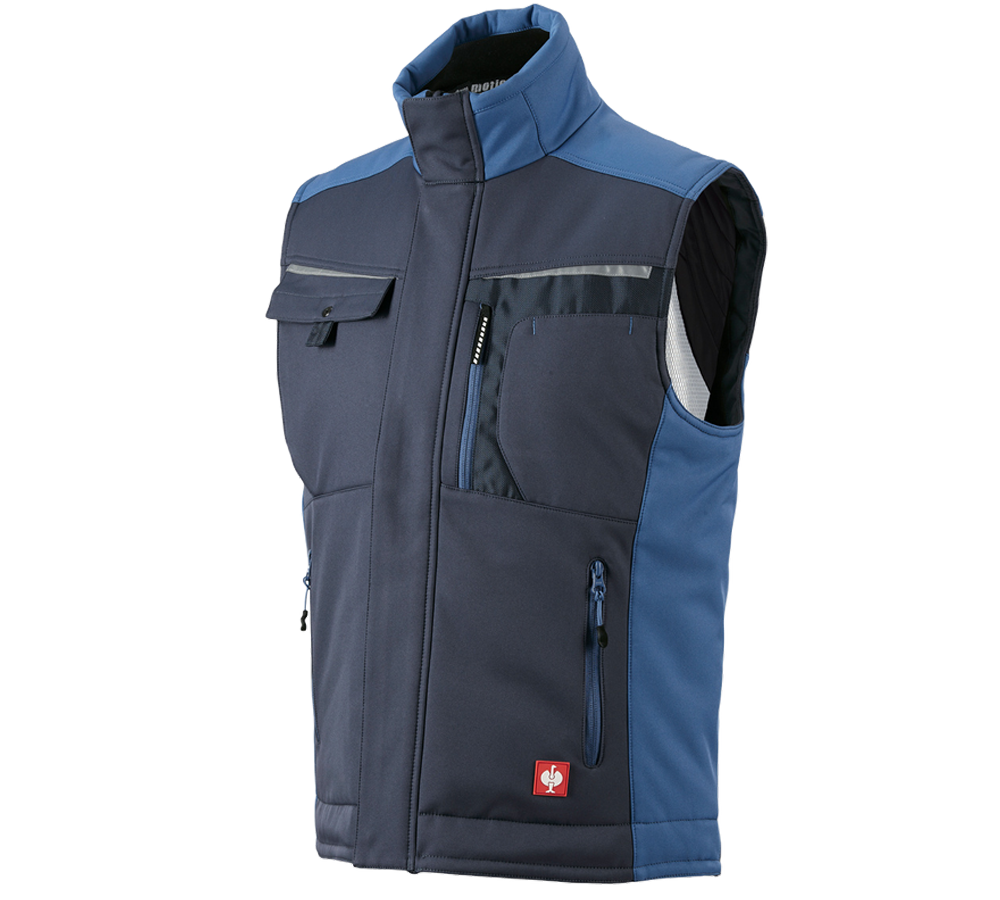 Joiners / Carpenters: Softshell bodywarmer e.s.motion + pacific/cobalt