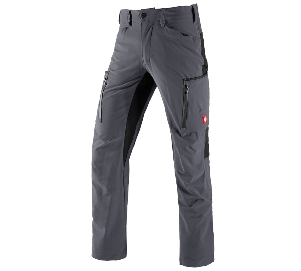 Plumbers / Installers: Cargo trousers e.s.vision stretch, men's + grey/black