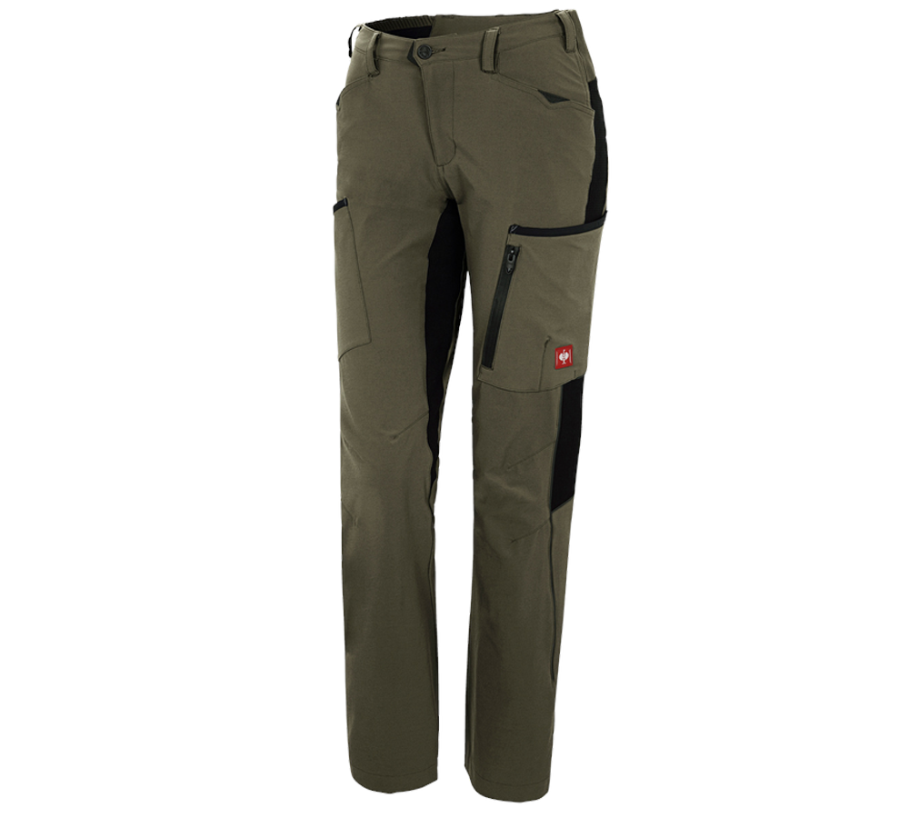 Topics: Cargo trousers e.s.vision stretch, ladies' + moss/black