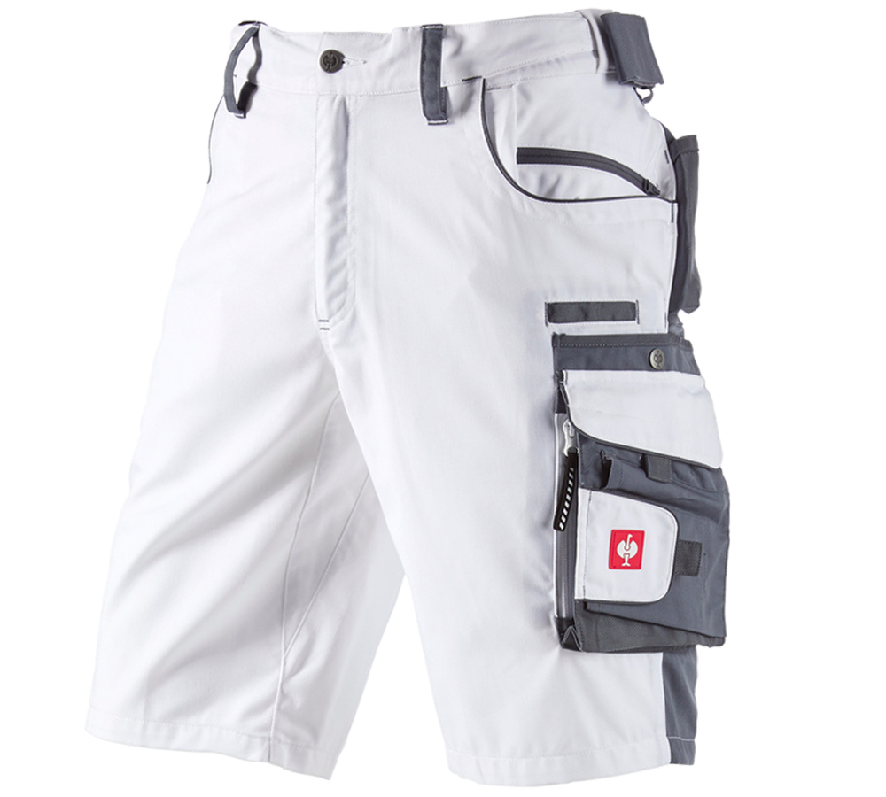 Work Trousers: Shorts e.s.motion + white/grey