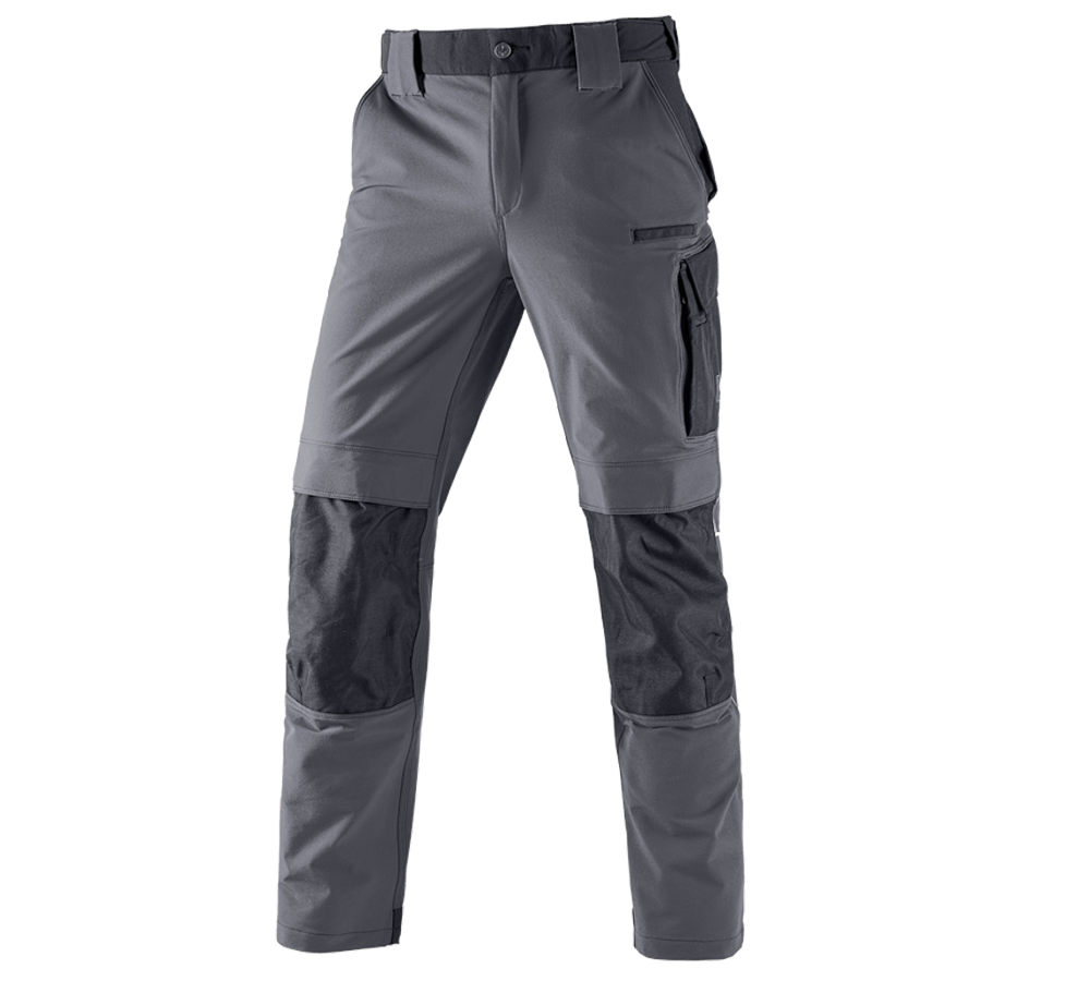 Gardening / Forestry / Farming: Functional trousers e.s.dynashield + cement/black