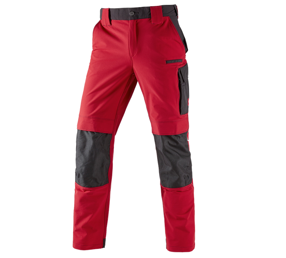 Plumbers / Installers: Functional trousers e.s.dynashield + fiery red/black