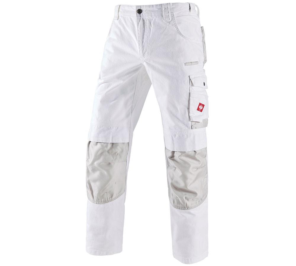 Tømrer / Snedker: Jeans e.s.motion denim + hvid/sølv