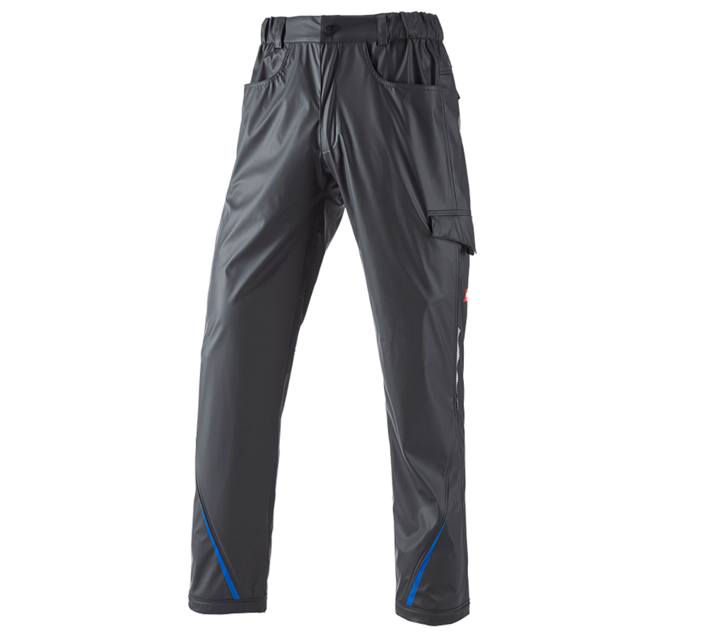 Work Trousers: Rain trousers e.s.motion 2020 superflex + graphite/gentian blue