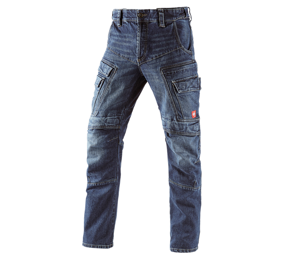 Emner: e.s. Cargo Worker jeans POWERdenim + darkwashed