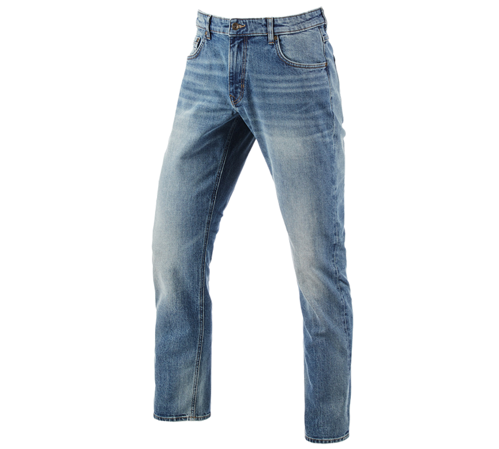 Emner: e.s. 5-pocket-stretch-jeans, straight + stonewashed