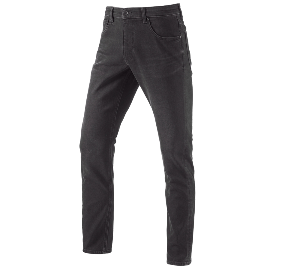Arbejdsbukser: e.s. 5-pocket-stretch-vinterjeans + blackwashed