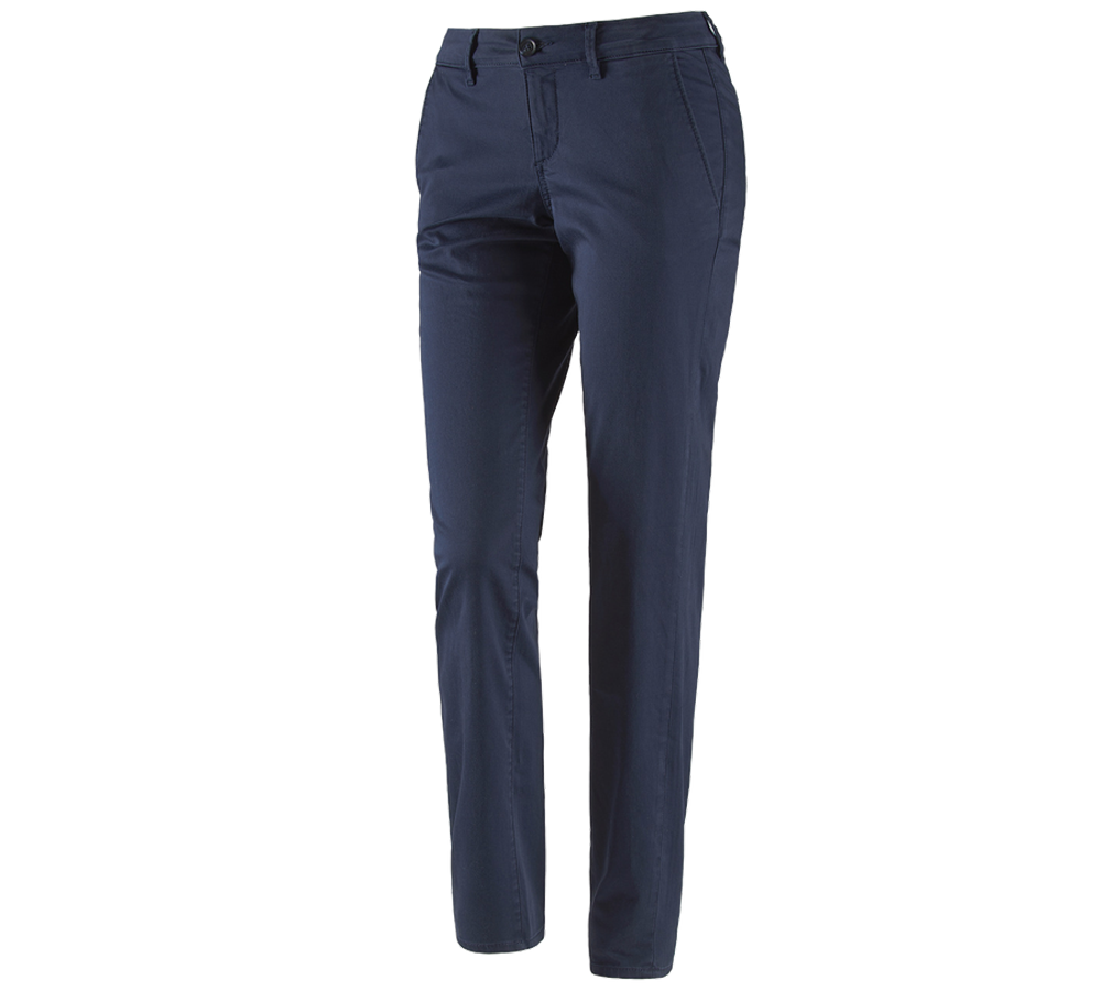Topics: e.s. 5-pocket work trousers Chino, ladies' + navy